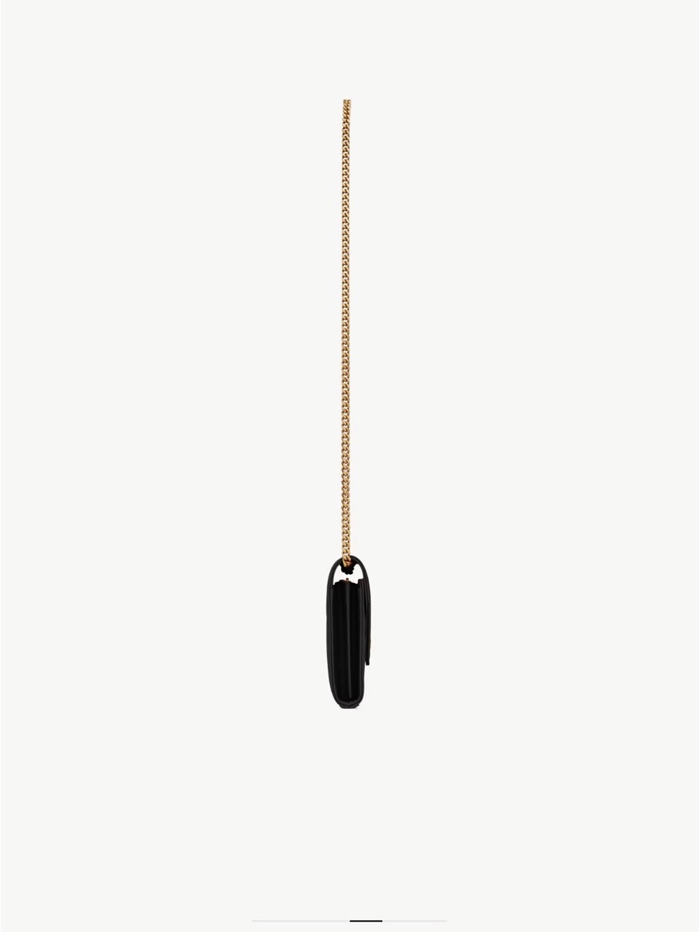 Saint Laurent Black Quilted Chevron YSL Chain Shoulder Bag with Gold Hardware - Picture 9 of 10